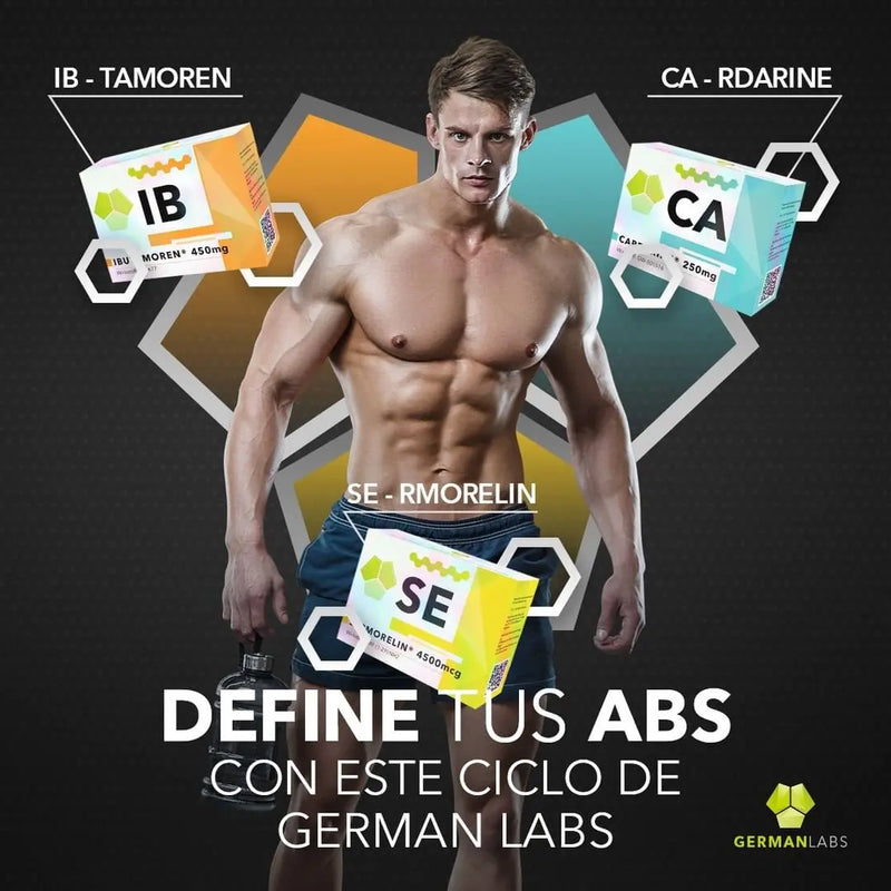 CICLO DEFINICION ABDOMINAL : (Cardarine + Ibutamoren + Sermorelin) - SARMS