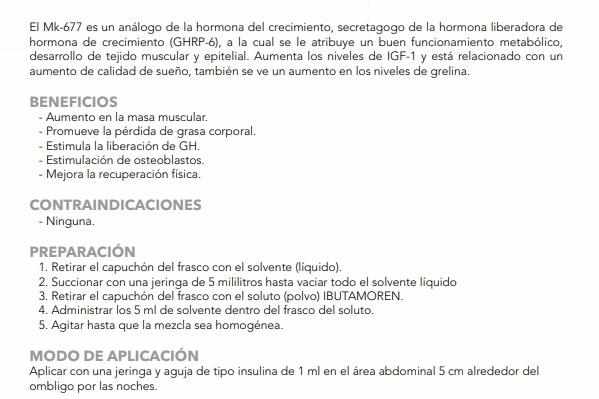Ibutamoren Intradermico450 mcg ( MK-677 ) - GERMAN LABS - FIT Depot de México