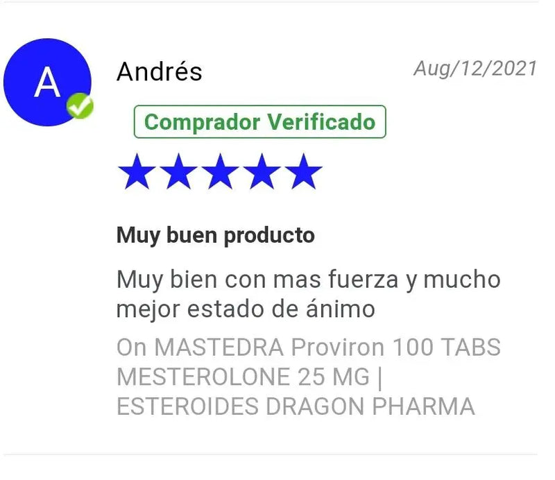 MASTEDRA Proviron 100 TABS MESTEROLONE 25 MG | ESTEROIDES DRAGON PHARMA - esteroide